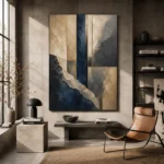 Refined Mineral Abstract Office Wall Art Canvas Print - Image 3