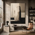 Quiet Luxury Stone Minimal Office Wall Art Canvas Print - Image 3