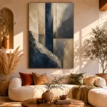 Refined Mineral Abstract Office Wall Art Canvas Print - Image 8