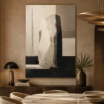 Quiet Luxury Stone Minimal Office Wall Art Canvas Print - Image 5