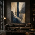 Refined Mineral Abstract Office Wall Art Canvas Print - Image 4