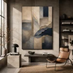 Serene Horizon Abstract Office Wall Art Canvas Print - Image 3