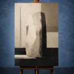 Quiet Luxury Stone Minimal Office Wall Art Canvas Print - Image 2