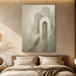 Sage Sculptural Arch Quiet Focus Wall Art Canvas Print - Image 6