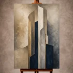 Sandstone Sculptural Abstract Office Wall Art Canvas Print