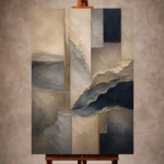 Serene Horizon Abstract Office Wall Art Canvas Print