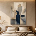 Warm Neutral Geometric Abstract Office Wall Art Canvas Print - Image 6