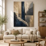 Refined Mineral Abstract Office Wall Art Canvas Print - Image 7