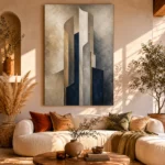 Sandstone Sculptural Abstract Office Wall Art Canvas Print - Image 8