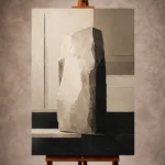 Quiet Luxury Stone Minimal Office Wall Art Canvas Print