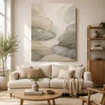 Sage River Stone Quiet Focus Wall Art Canvas Print - Image 7