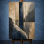 Refined Mineral Abstract Office Wall Art Canvas Print - Image 2