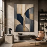 Tranquil Architectural Abstract Office Wall Art Canvas Print - Image 3