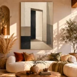 Contemporary Doorway Minimal Office Wall Art Canvas Print - Image 8