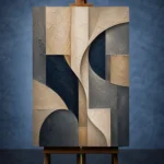 Tranquil Architectural Abstract Office Wall Art Canvas Print - Image 2