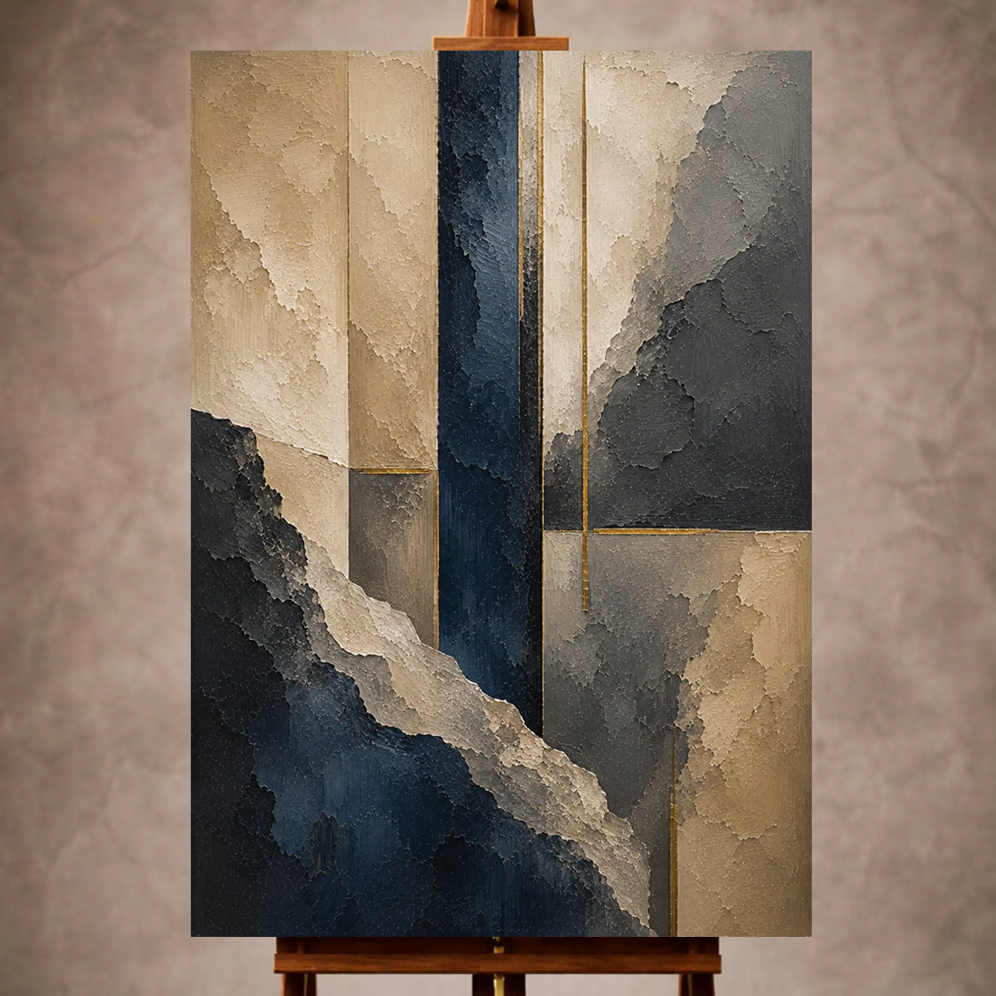 curatora-20260720-ec26c3109819459f Refined Mineral Abstract Office Wall Art Canvas Print - Image 1