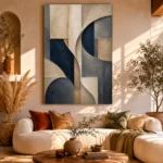Tranquil Architectural Abstract Office Wall Art Canvas Print - Image 8