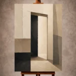 Contemporary Doorway Minimal Office Wall Art Canvas Print