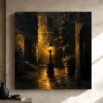 Courtyard Lantern Black & Gold Wall Art Canvas Print - Image 11