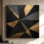 Angular Prism Black & Gold Wall Art Canvas Print - Image 11