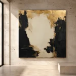 Gilded Atrium Black & Gold Wall Art Canvas Print - Image 3