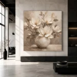 Ivory Magnolia Vase Magnolia Wall Art Canvas Print - Image 5