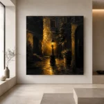 Courtyard Lantern Black & Gold Wall Art Canvas Print - Image 6