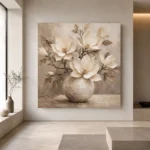Ivory Magnolia Vase Magnolia Wall Art Canvas Print - Image 6