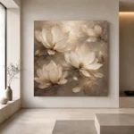 Floating Ivory Blossoms Magnolia Wall Art Canvas Print - Image 6