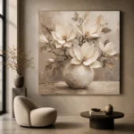 Ivory Magnolia Vase Magnolia Wall Art Canvas Print - Image 7