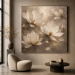 Floating Ivory Blossoms Magnolia Wall Art Canvas Print - Image 7