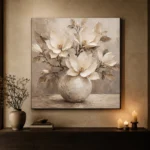 Ivory Magnolia Vase Magnolia Wall Art Canvas Print - Image 8