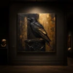 Golden Raven Black & Gold Wall Art Canvas Print - Image 9