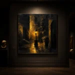 Courtyard Lantern Black & Gold Wall Art Canvas Print - Image 9