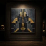 Art Deco Sunburst Black & Gold Wall Art Canvas Print - Image 9