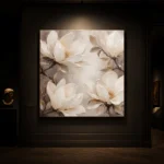 Four Ivory Blossoms Magnolia Wall Art Canvas Print - Image 9
