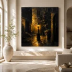 Courtyard Lantern Black & Gold Wall Art Canvas Print - Image 10