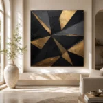 Angular Prism Black & Gold Wall Art Canvas Print - Image 10