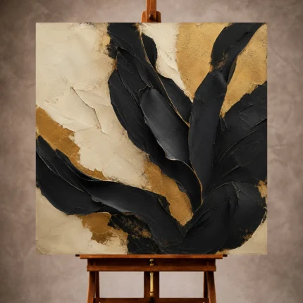 Black & Gold Wall Art wall art print for elegant interiors