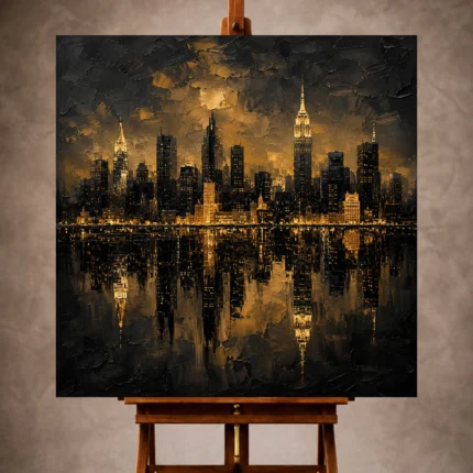 Black & Gold Wall Art wall art print for elegant interiors