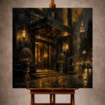 Black & Gold Wall Art wall art print for elegant interiors