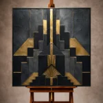 Black & Gold Wall Art wall art print for elegant interiors