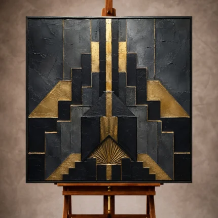 Black & Gold Wall Art wall art print for elegant interiors