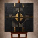 Black & Gold Wall Art wall art print for elegant interiors
