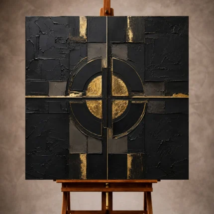 Black & Gold Wall Art wall art print for elegant interiors