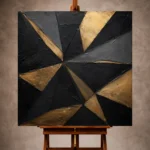 Black & Gold Wall Art wall art print for elegant interiors