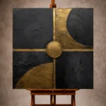 Black & Gold Wall Art wall art print for elegant interiors