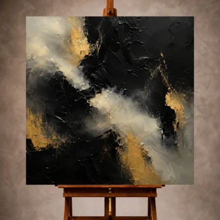Black & Gold Wall Art wall art print for elegant interiors