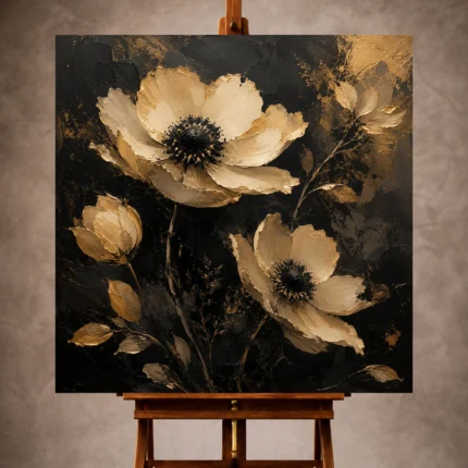 Black & Gold Wall Art wall art print for elegant interiors