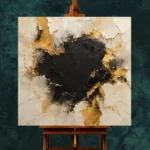 Gilded Fragment Black & Gold Wall Art Canvas Print - Image 2
